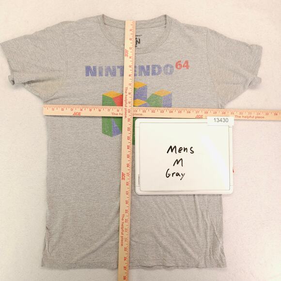 Nintendo 64 Crew Neck Graphic Short Sleeve T Shirt Adult Mens Size Medium M Gray - Picture 5 of 9